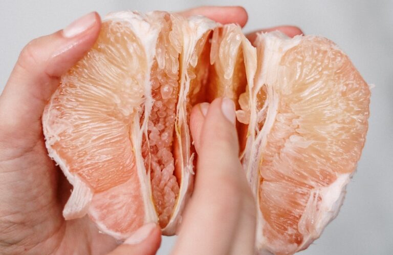 Person Holding Sliced Orange Fruit